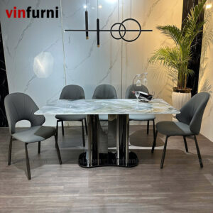 Bộ bàn ăn nhập khẩu mặt đá nhiều mẫu ghế BA03