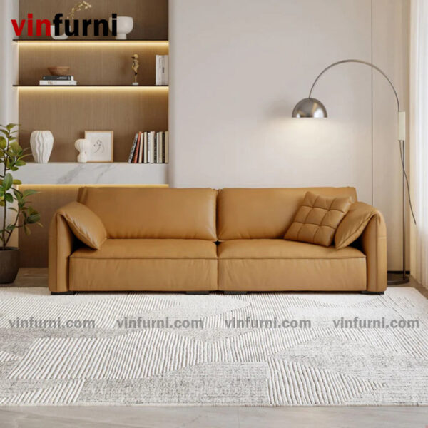 Ghế sofa tựa gập bọc da trẻ trung hiện đại Mason - S4
